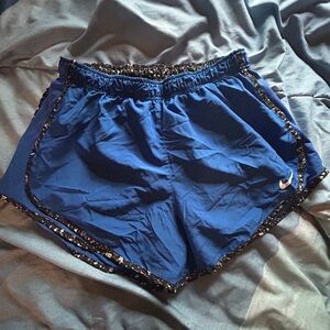 Nike Blue Athletic Shorts with Sequin Trim